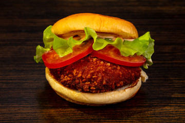 Tasty hot burger