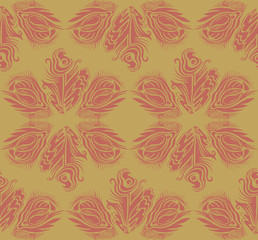 Fototapeta na wymiar Seamless woven pattern. Design print for textile, fabric, wallpaper, background. Can be used for printing on paper, packaging, in textiles. Watercolor pattern with the eyes of a hippopotamus. 