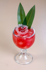 Sweet strawberry cocktail