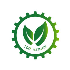 ecology gear and leaf logo