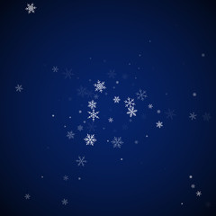 Sparse snowfall Christmas background. Subtle flyin