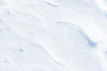White, powdery snow