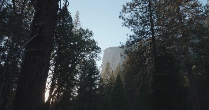 Yosemite crane up El Capitan profile, shot in 10 bit C4K
