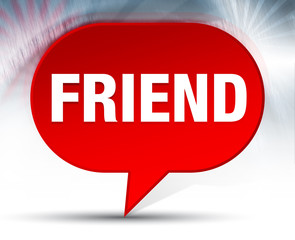 Friend Red Bubble Background