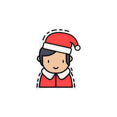 young Santa claus colored icon. Element of new year avatars icon for mobile concept and web apps. Colored young Santa claus icon can be used for web and mobile