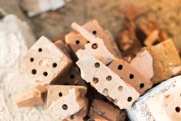 broken bricks