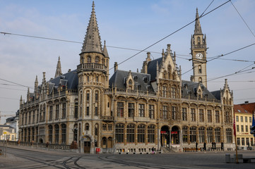 Fototapeta na wymiar Post Plaza, Ghent ,Belgium.