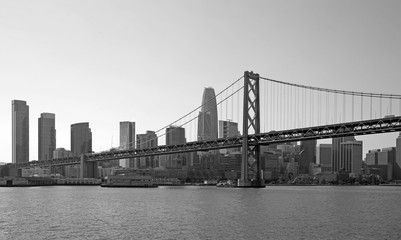 Black and white skyline of San Francisco