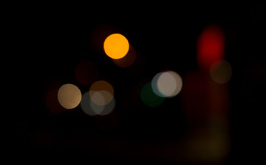 city night lights bokeh