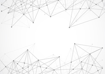 Abstract connecting dots and lines. Connection science background. Vector illustration