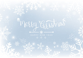 Merry Christmas and New Years Blur bokeh of light on background. Vector illustration