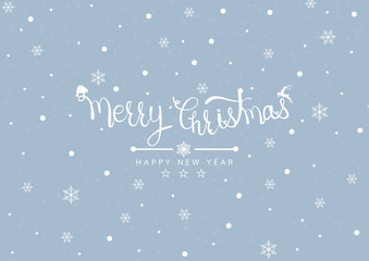 Naklejka premium Merry Christmas and Happy New Year. Winter and snow background. Vector illustration