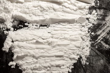 Powder of cocaine macro