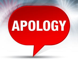 Apology Red Bubble Background