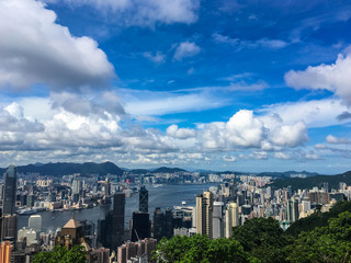 Fototapeta premium The view from Victoria Peak Hong Kong.