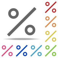 percent sign icon. Elements of banking in multi color style icons. Simple icon for websites, web design, mobile app, info graphics