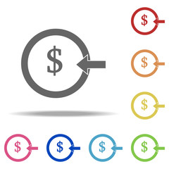 money input icon. Elements of banking in multi color style icons. Simple icon for websites, web design, mobile app, info graphics