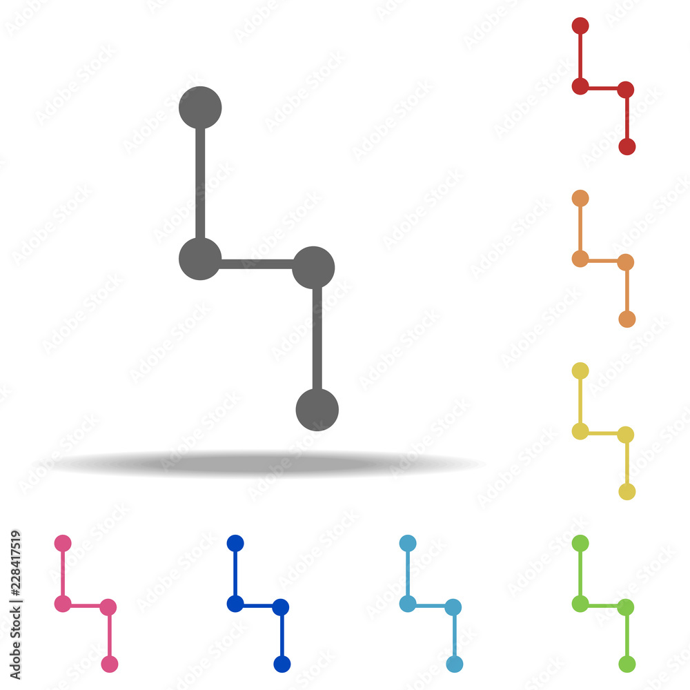 Poster connected points icon. elements of banking in multi color style icons. simple icon for websites, web