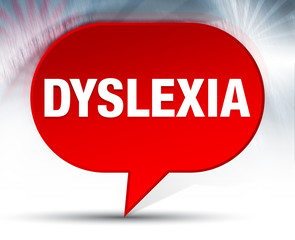 Dyslexia Red Bubble Background