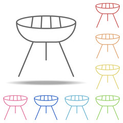BBQ icon. Elements of kitchen in multi color style icons. Simple icon for websites, web design, mobile app, info graphics