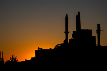 Fototapeta premium Sunset at the Power Plant