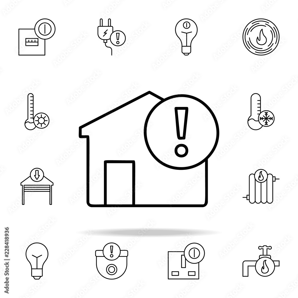 Poster exclamation mark icon. automation icons universal set for web and mobile