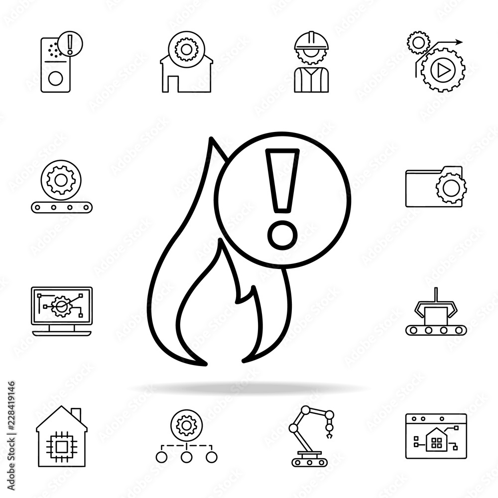 Poster exclamation mark icon. automation icons universal set for web and mobile