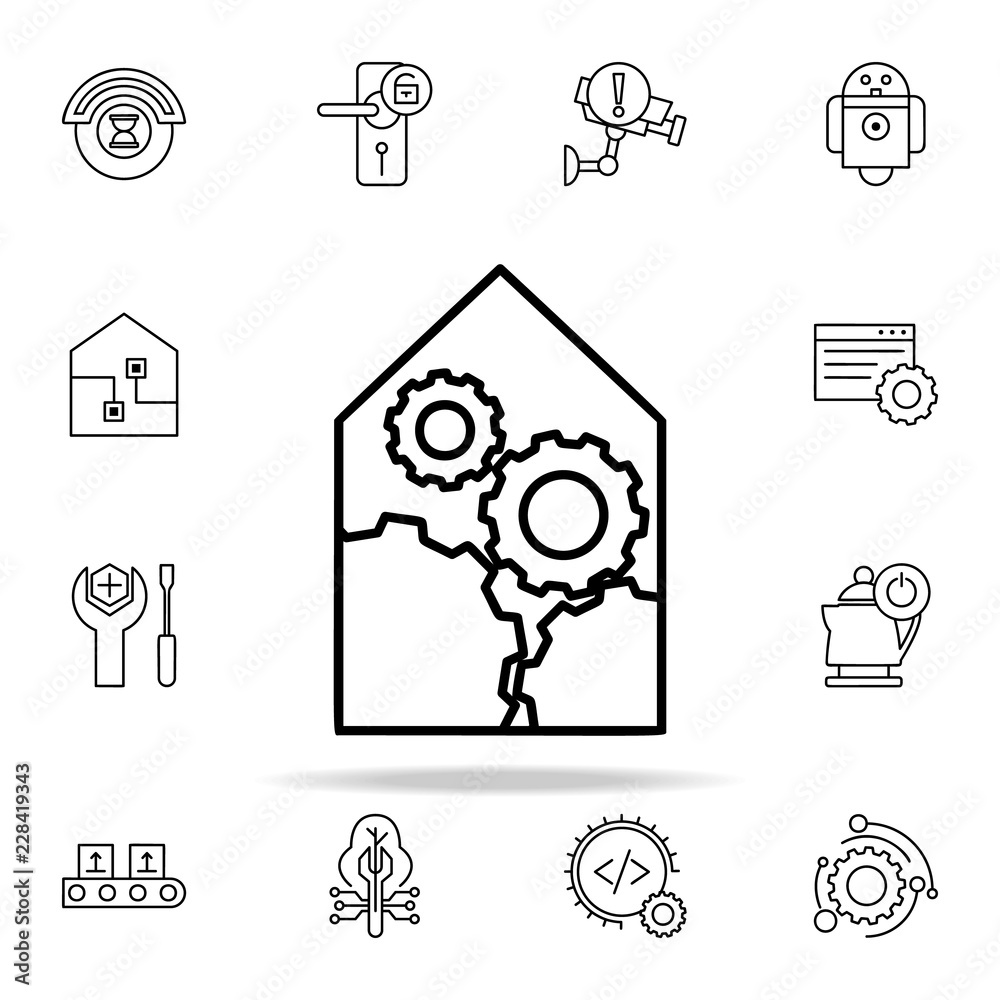 Poster home automation icon. automation icons universal set for web and mobile
