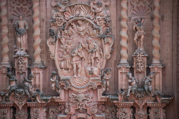 Fototapeta na wymiar retablo de iglesia santa prisca taxco guerrero mexico, 