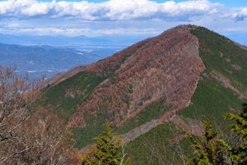 小持山の頂上から見た武甲山