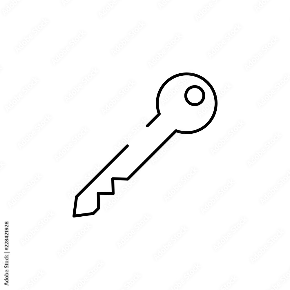 Poster key icon. element of security icon. thin line icon for website design and development, app developme