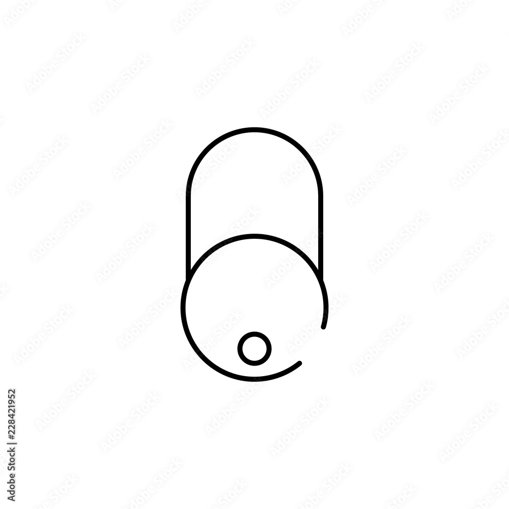 Poster lock icon. element of security icon. thin line icon for website design and development, app developm