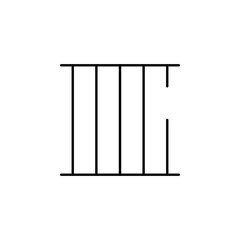 jail icon. Element of security icon. Thin line icon for website design and development, app development. Premium icon