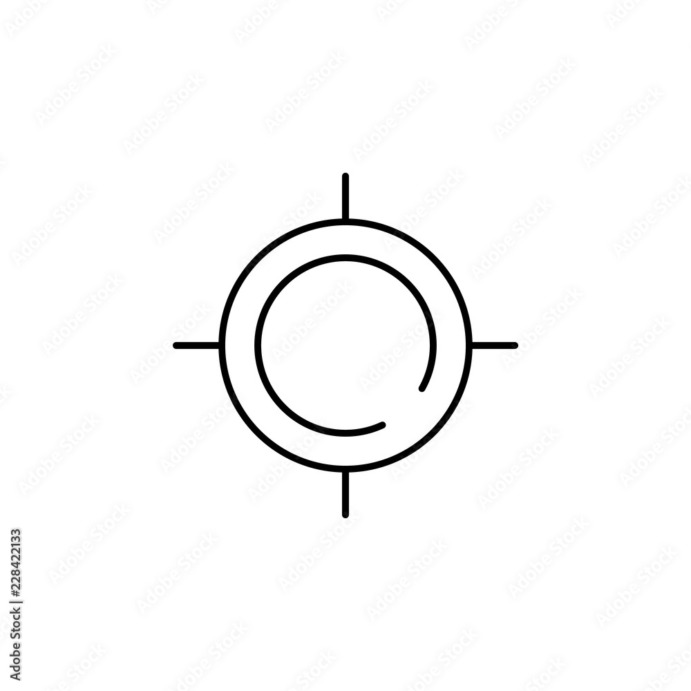 Poster target 2 icon. element of security icon. thin line icon for website design and development, app deve