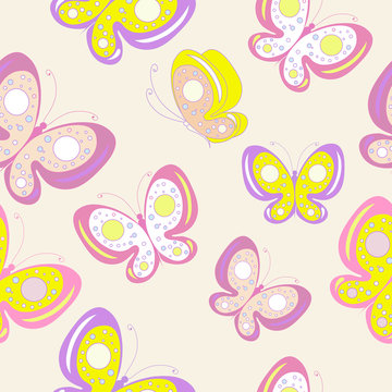 beautiful color butterflies,set, pattern