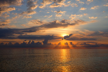Fototapeta na wymiar Beautiful sunset above Black sea