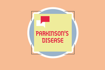 Writing note showing Parkinson s is Disease. Business photo showcasing nervous system disorder that affects movement.