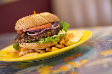 Big 1lb Burger with French Fries