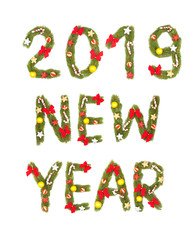 New Year's Eve greeting. 2019