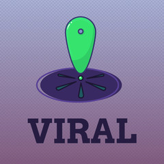 Word writing text Viral. Business concept for Circulated rapidly and widely from one Internet user to another.