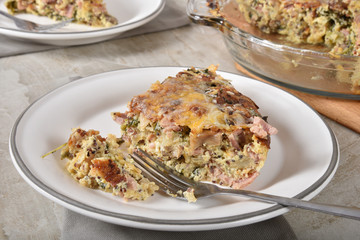 Gluten free quiche with a missing bite