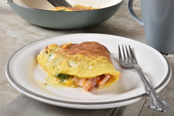 Ham and cheese omelet
