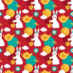 Bright seamless pattern dedicated to the Chinese folk festival