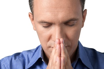 Portrait of a Man Praying / Thinking