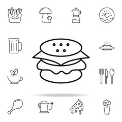 burger icon. Food and drink icons universal set for web and mobile