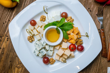 Cheese plate italian food