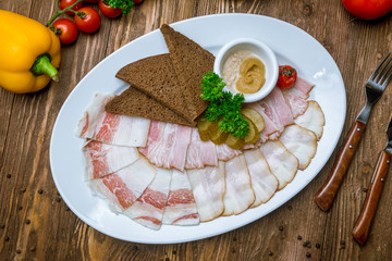 slicing of different meat