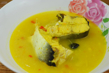 Signature dish from Pahang,Malaysia known as Patin Masak Tempoyak