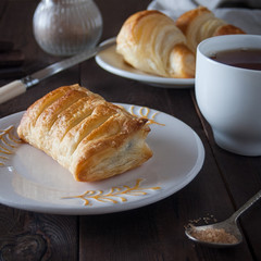 croissant and cup of coffee