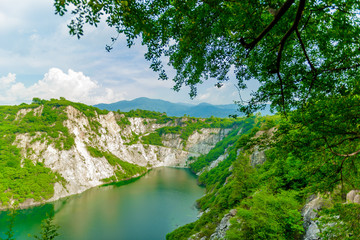 Disused mining industry Landmark of Chonburi Thailand "Grand Canyon Khiri"